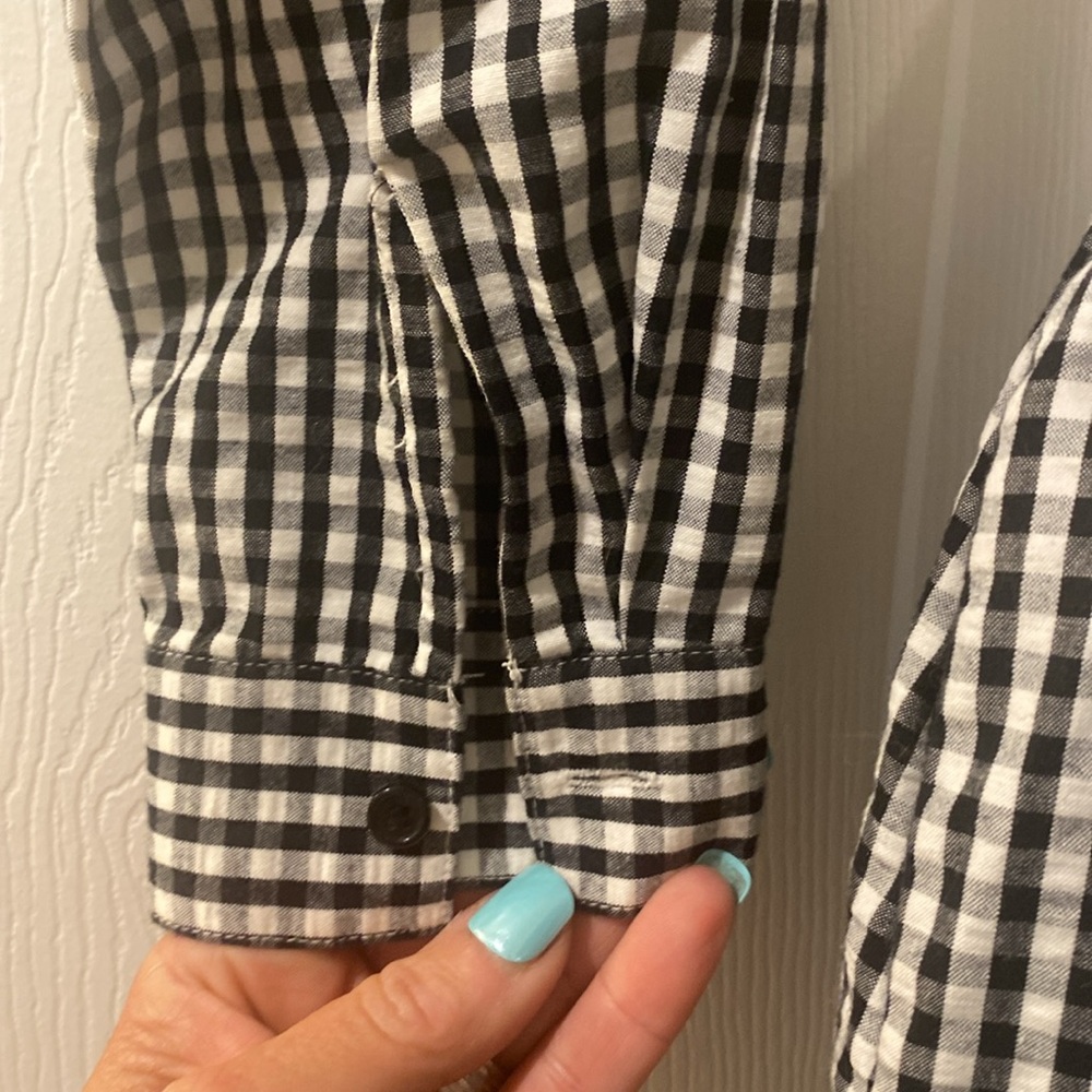 Lord and Taylor gingham shirt dress in petite small. - Picture 3 of 8
